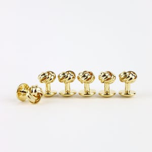 Six Gold Dress Shirt Tuxedo Studs Only | Perfect Tuxedo Shirt Studs | Formal Shirt Studs | Gold Prom Studs | FREE UK SHIPPING