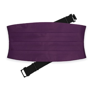 Handgemaakte klassieke paarse smoking-cumberband. Volledig verstelbare en elastische tailleband. Accessoires voor bal. Tailleband smokingriem