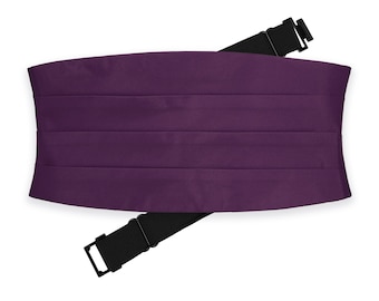 Burgundy Tuxedo Cummerbund: Adjustable Formal Waist Belt - Etsy display picture 1