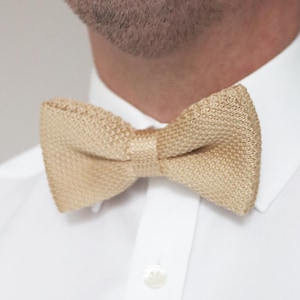 shiny gold bow tie