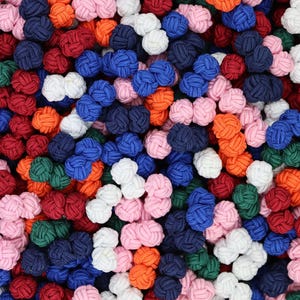 NEW Mens & Womens Fabric Cuff Link Knots | Silk Knots | Many Colours | Cufflinks For Double Cuff Shirt