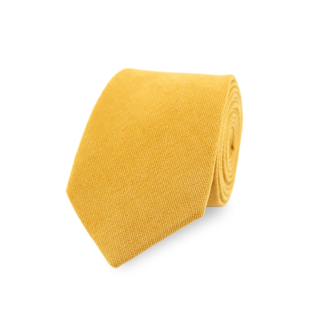 Mustard Yellow Tie Handmade 100 Premium Brushed Cotton Etsy UK