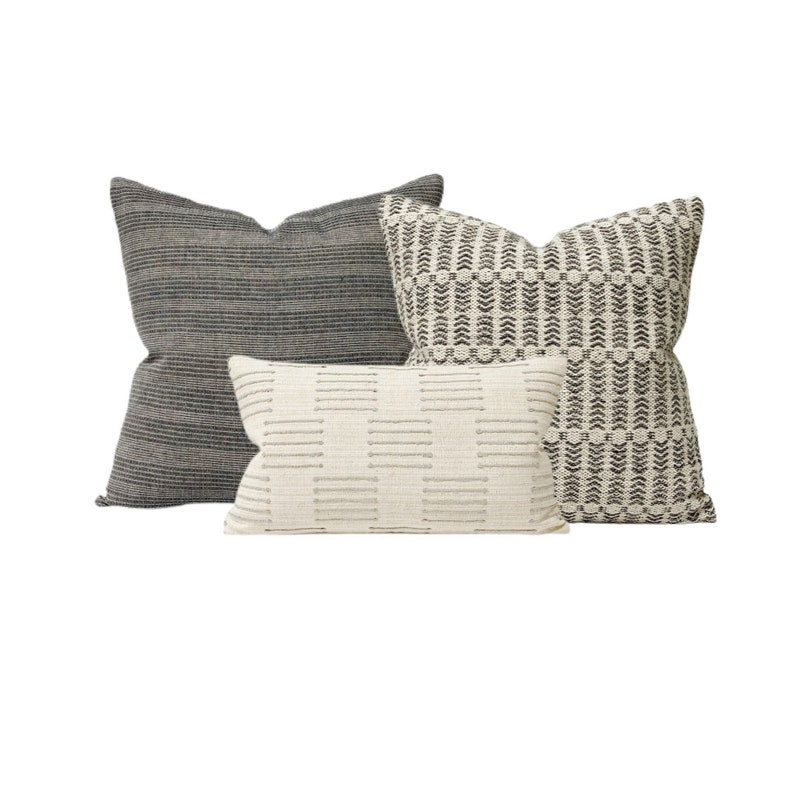 greige throw pillows