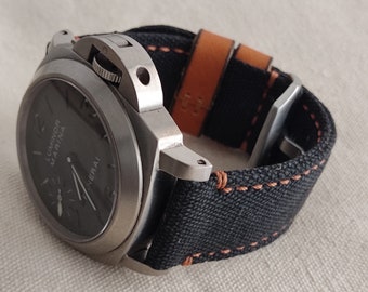 Black Canvas Strap For Panerai