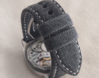 Grey Canvas Strap For Panerai