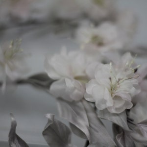 Bridal hair vine with sakura blossom for backyard wedding image 3
