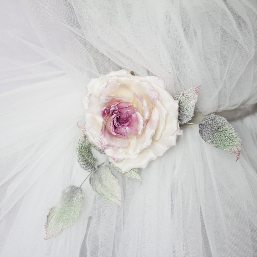 Bridal Set Silk Flower for Bridal Belt Wedding Hair Pin and Rose