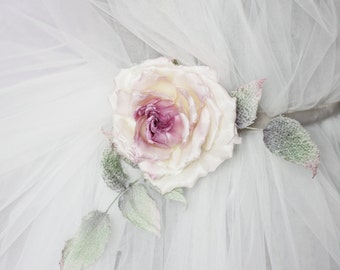 Silk flower for bridal belt