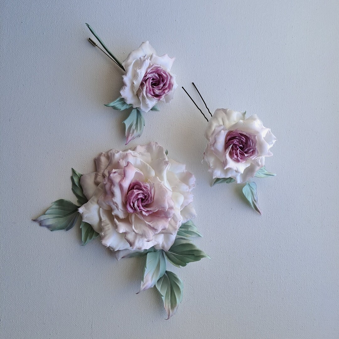 Bridal Set Silk Flower for Bridal Belt Wedding Hair Pin and Rose