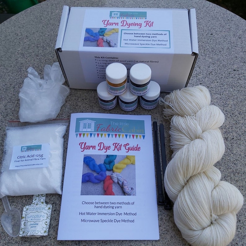 Yarn Dyeing Kit Beginner Yarn Dyeing Kit Learn to Dye Kit Etsy UK