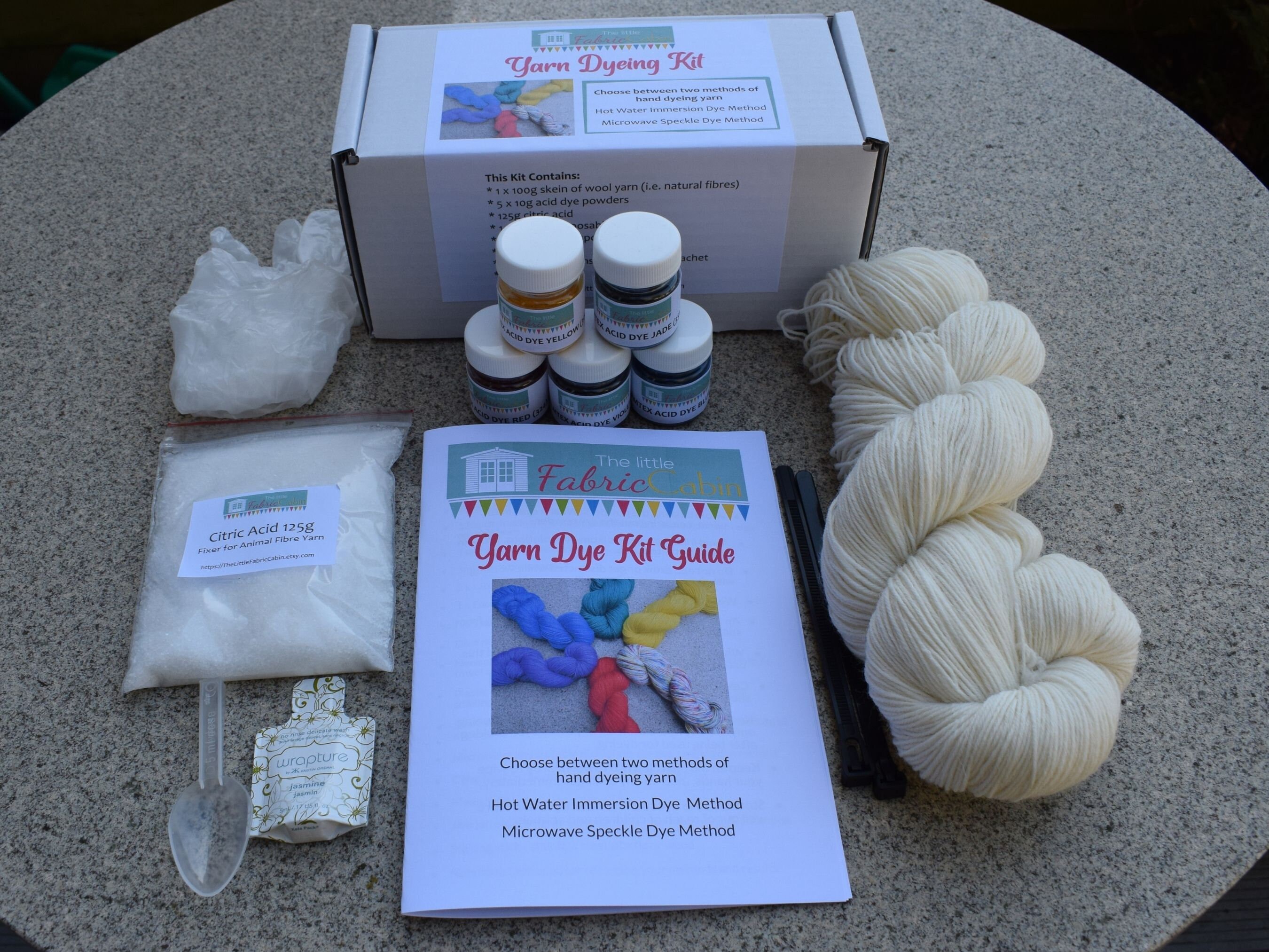Yarn Dyeing Kit Beginner Yarn Dyeing Kit Learn to Dye Kit Etsy UK