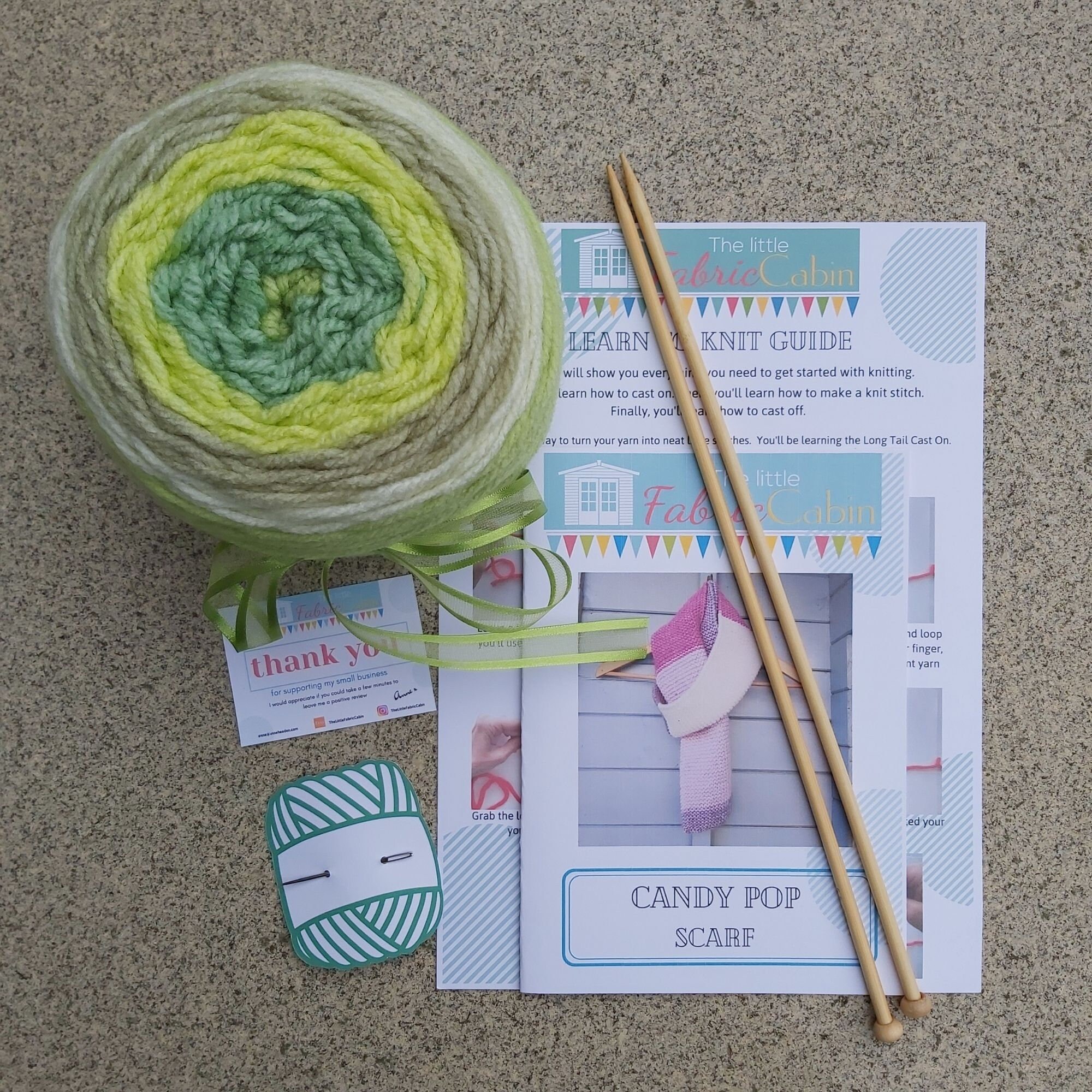 Beginners Knitting KIT Learn to Knit Kit / Learn to Knit a | Etsy