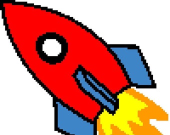 Patrón gráfico de ganchillo fácil para principiantes Baby Rocket, esquina a esquina C2C, gráfico Graphgan, punto de cruz, manta tunecina, juego afgano PDF