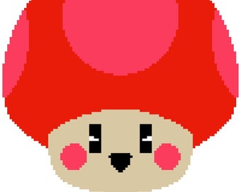 Lindo hongo bebé fácil de tejer a crochet, patrón gráfico C2C de esquina a esquina, gráfico Graphgan, punto de cruz, manta tunecina, juego afgano PDF