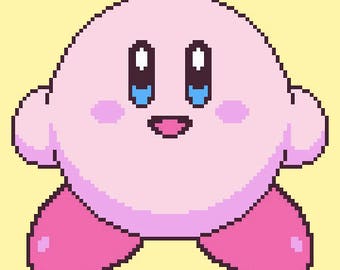 Patrón gráfico de crochet Kirby Corner to Corner C2C, gráfico Graphgan, punto de cruz, manta tunecina, juego afgano PDF