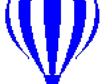 Manta afgana para principiantes con patrón de globo aerostático de crochet C2C, punto de cruz, cuadrícula tunecina, gráfico Graphgan (PDF)