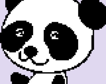 Patrón gráfico C2C de esquina a esquina para tejer Panda bebé, fácil para principiantes, gráfico Graphgan, punto de cruz, manta tunecina, juego afgano PDF