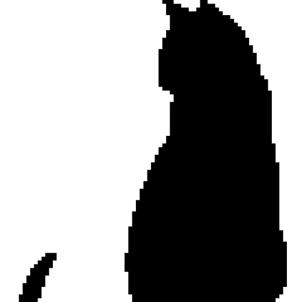 Cat Silhouette Easy Beginner Crochet c2c Knit Cross Stitch Tunisian Graphgan Graph Chart Pattern Blanket Cushion Throw Afghan PDF