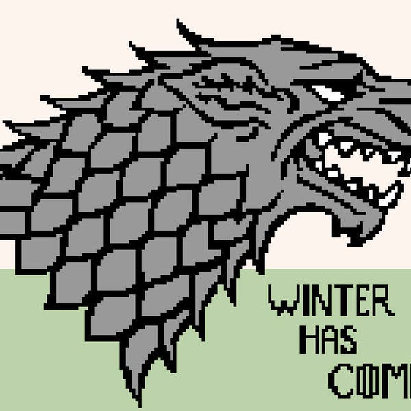 Game of Thrones GOT House Stark Crochet C2C Knitting Tunisian Cross stitch Graphgan Chart Graph Pattern blanket throw afghan PDF