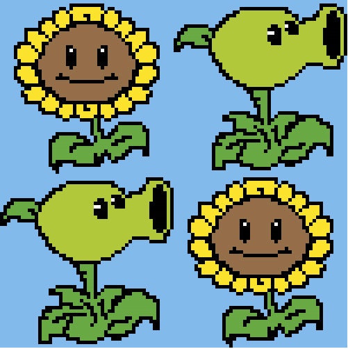 Plants Vs Zombies Sunflower Peashooter