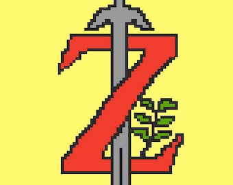 Manta afgana con el logotipo de Legend of Zelda Breath of the Wind, crochet C2C, punto de cruz, cuadrícula gráfica tunecina, patrón gráfico Graphgan (PDF)