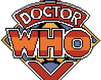 Patrón de gráfico de punto de cruz tunecino de ganchillo con el logotipo de Doctor Who (C2C) para manta afgana Graphgan (PDF)
