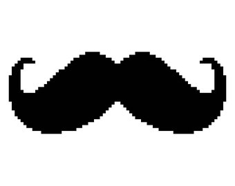 Manta afgana con patrón de bigote retro, fácil, hipster, para principiantes, crochet C2C, punto de cruz, tunecino, cuadrícula gráfica, Graphgan, PDF