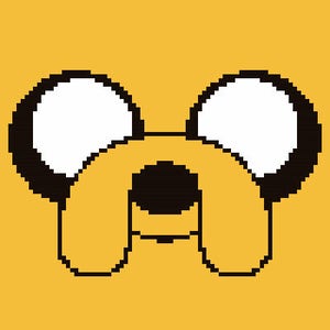 Jake the Dog Adventure Time Crochet C2C Knit Cross Stitch Tunisian Graphgan Chart Graph Grid Pattern Blanket Afghan Throw PDF