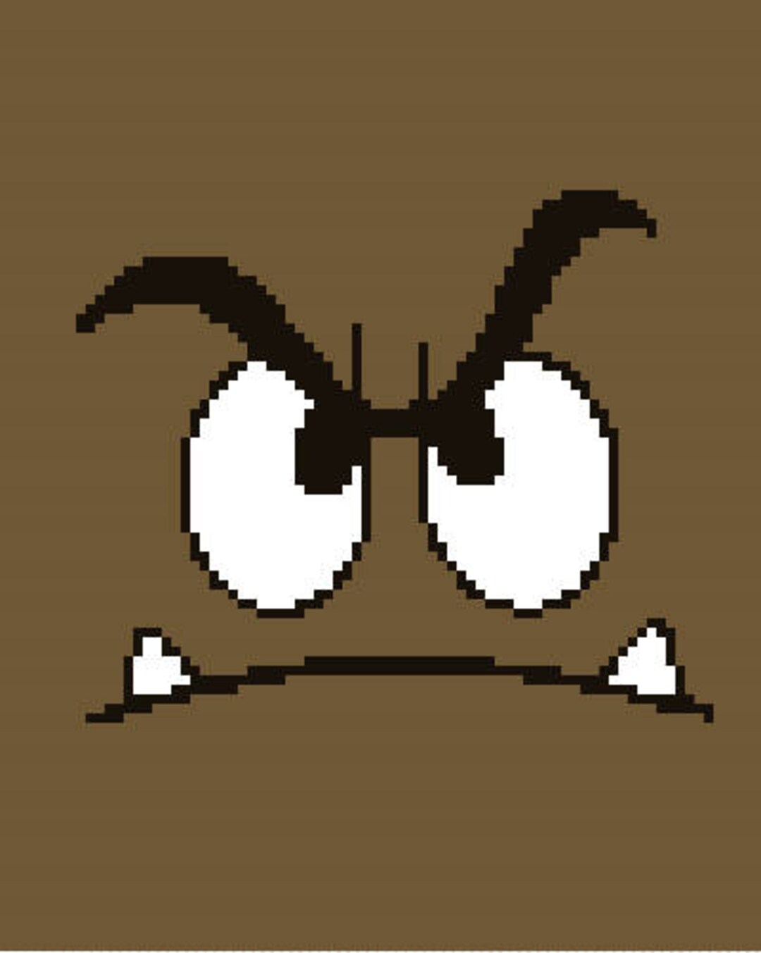 Goomba Mushroom Super Mario Bros Crochet C2C Knit Tunisian Cross Stitch ...