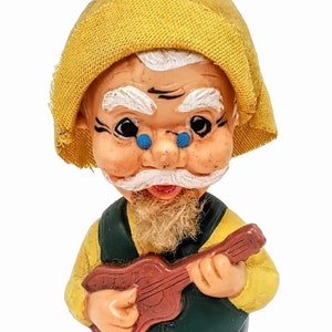 Vintage 1950&#39;s Hobo Hillbilly Band Player Wind Up Toy Alps Made In Japan