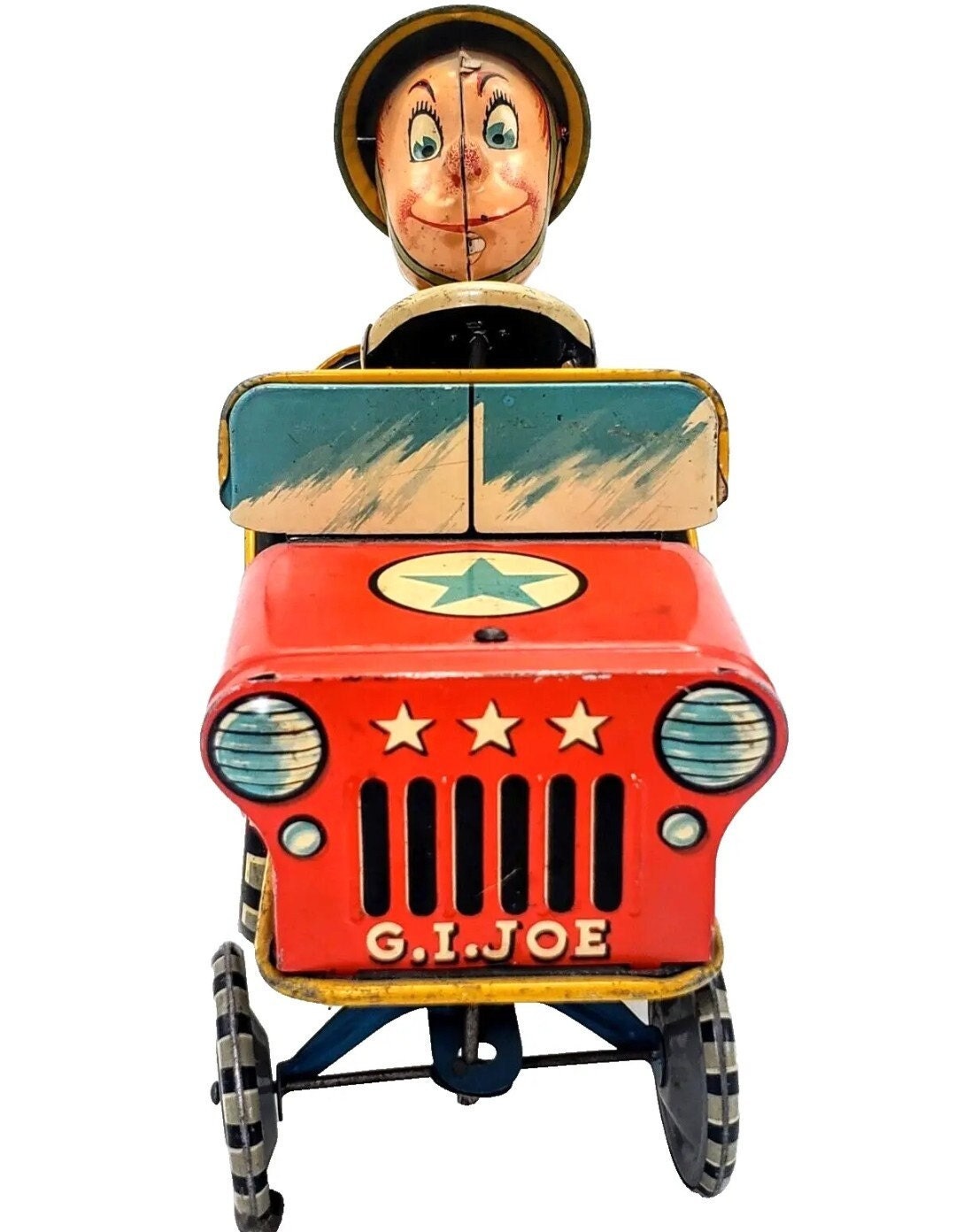 Vintage 1940's G.I. Joe and His Jouncing Jeep Unique Art Etsy