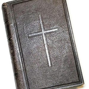 Antique 1865 Imitation Of Jesus-Christ Illustrated Miniature French Prayer Leather Bound Book