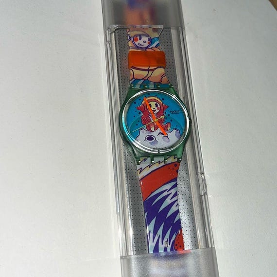 NEW Swatch Yuri GG118 35mm Silicone Band 1992 Vintage  display picture 2