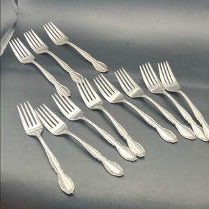 1959 WM Rogers Silver plated Salad Forks replacement flatware Moonlight Always