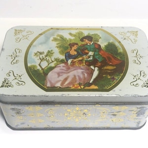 Vintage Victorian Themed Lovers Tin