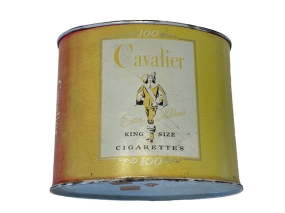 cavalier cigarettes tin Vintage Cavalier Cigarette Tin