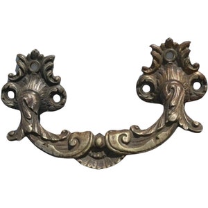 Victorian Period Heavy Brass Handle, Victorian Brass Drawer Pull, Antique Heavy Brass Drawer Pull, Victorian Handle, Antique Heavy Handle
