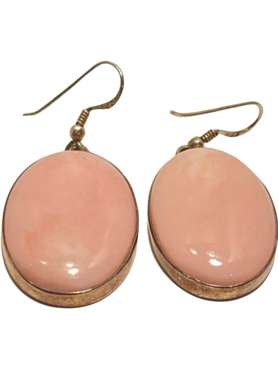 Pink Sterling Earrings, Sterling Earrings, Estate 