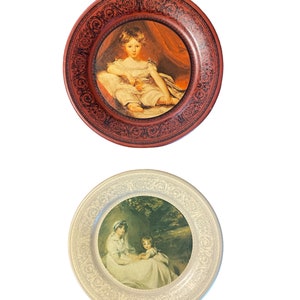 Vintage Ten Inch Tin Wall Plates