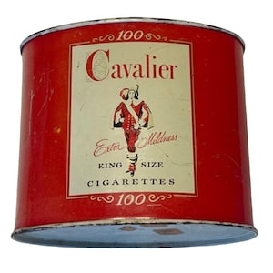Vintage Cavalier Cigarette Tin
