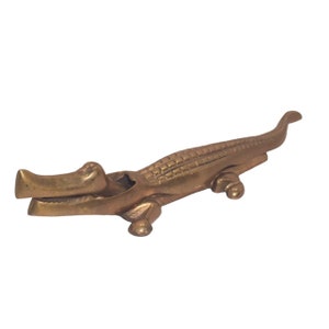 Brass Alligator Nut Cracker