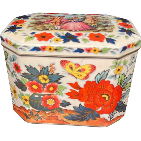 Reserved for Victoria-Vintage Vibrant Colorful Daher Tin