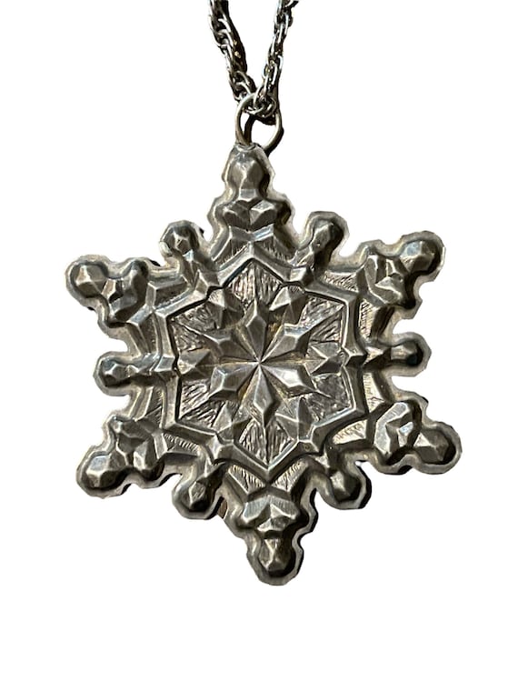 Gorham Sterling Silver Christmas Snowflake Pendant