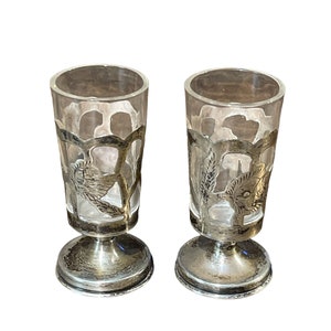 Vintage Sterling Silver Cordial Glasses