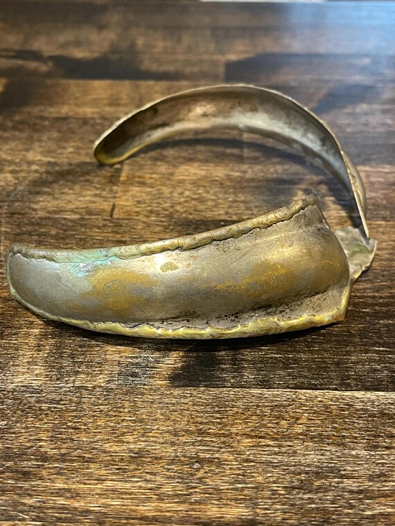 Brutalist Necklace with Copper Bracelets - image 4