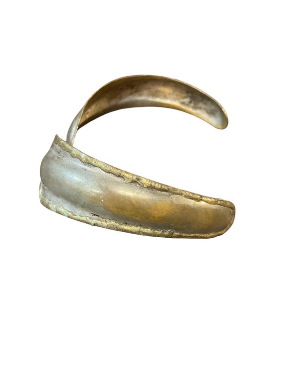 Brutalist Necklace with Copper Bracelets - image 5