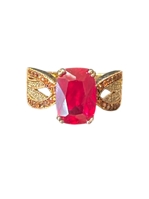 Large Synthetic Ruby Ring | 4 Carat Ruby | Sterli… - image 12