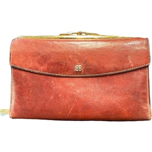 Cartera Bosca Marrón Vintage Envejecido
