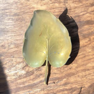 Vintage Brass Leaf Tray