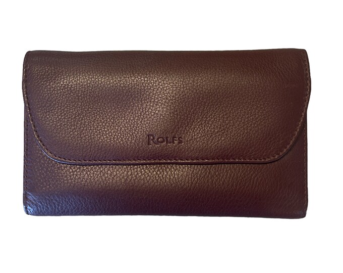 Vintage Rolfs Leather Check Book Wallet Etsy